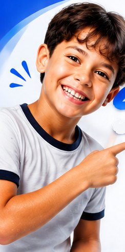 Criança sorrindo, participante do Projeto Mais Sorriso